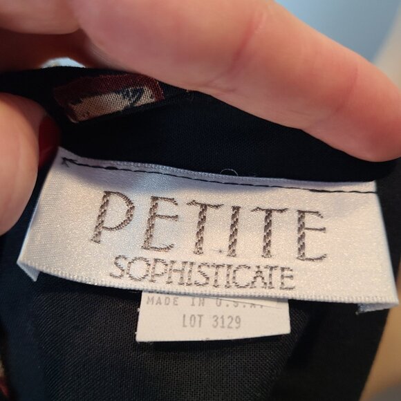 Vtg Petite Sophisticate Button Front Maxi Dress Sz 0 Tie Back Cottage Grunge 90s - Picture 6 of 10